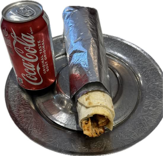 Chicken Wrap and Coke