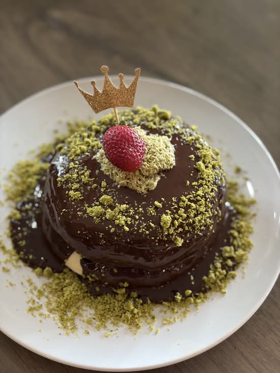 Dubai Chocolate Souffle Pancake