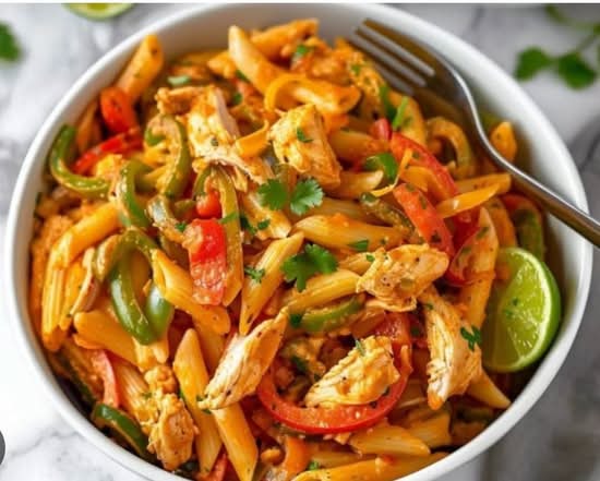 chicken spicy fajita  pasta