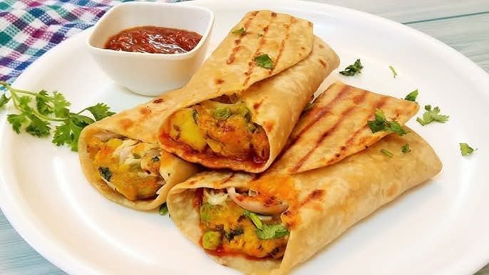 Aloo Tikki Wrap