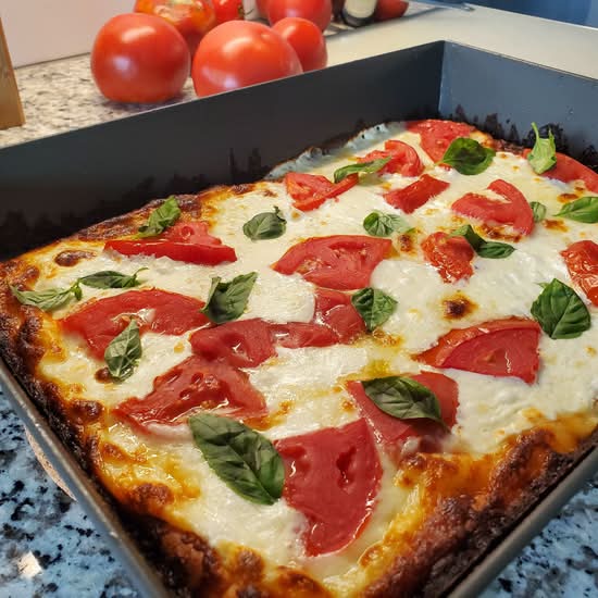 Detroit-Style Margherita Pizza