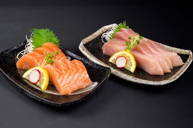 TUNA & SALMON sashimi