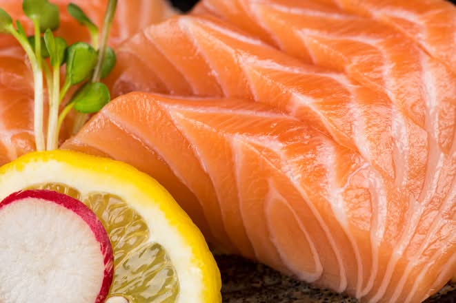 SALMON sashimi