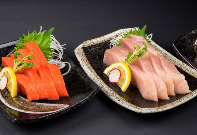 TUNA & WILD SALMON sashimi
