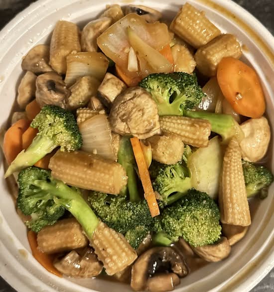 Baby Corn with Broccoli and Mushroom