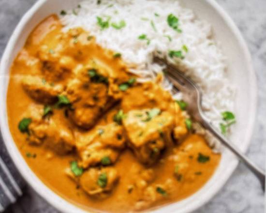 Butter chicken and rice