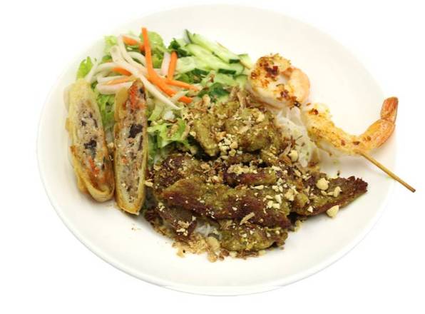 Grilled Pork & Shrimp, Spring Roll Vermicelli (Bún Thịt Nướng Chả Giò)