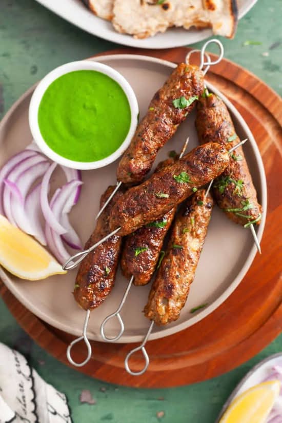 Patiala Goat Seekh Kebab