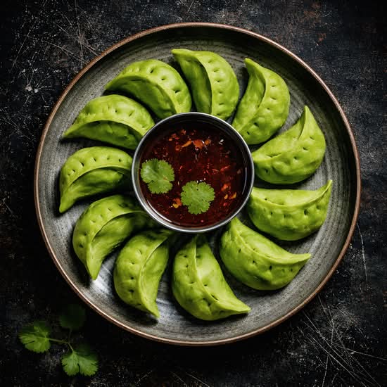 Spinach and Cheese Momo