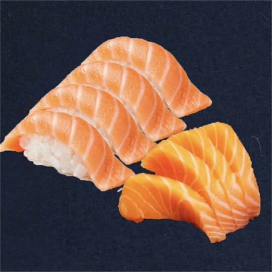 C7 Salmon Sushi (4 pcs), Salmon Sashimi (4 pcs)