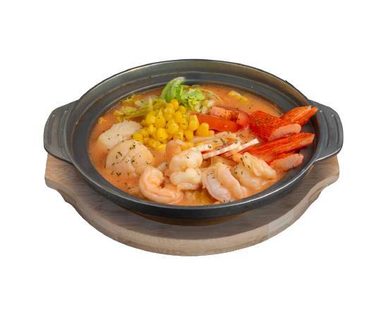 Tomato Seafood Soup Udon
