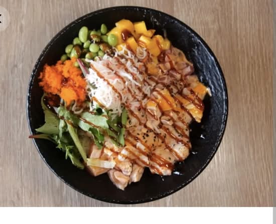 Aburi Spicy Salmon Poke Don