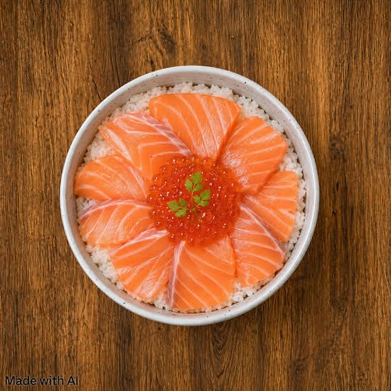 82. Salmon Sashimi Don
