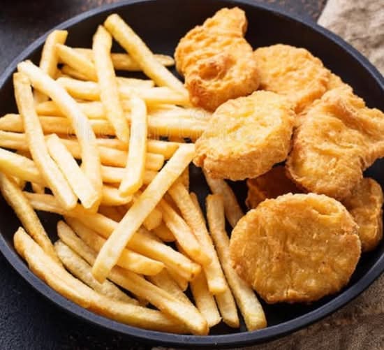 French Fries with Chicken Nuggets