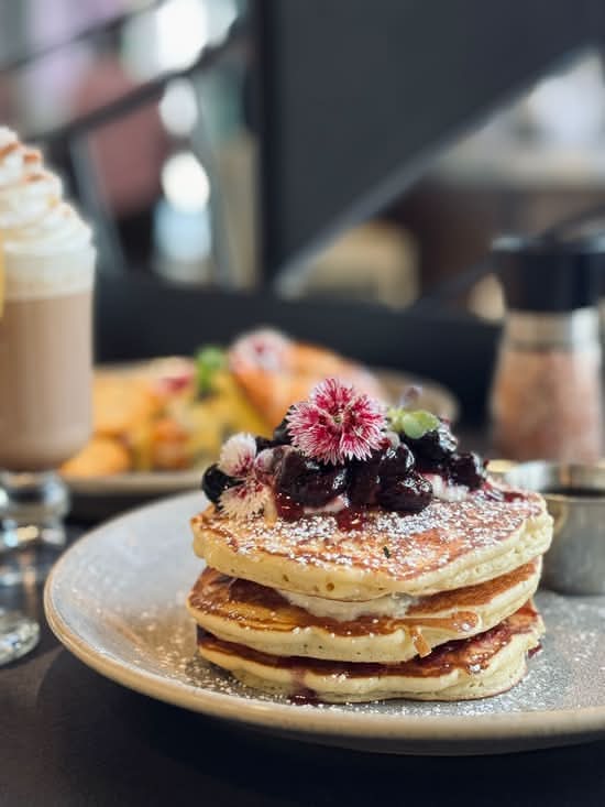 Black Cherry Orange Ricotta Pancakes