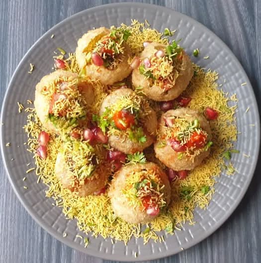 Chutney puri gujarati style ( sev puri gujarati style)