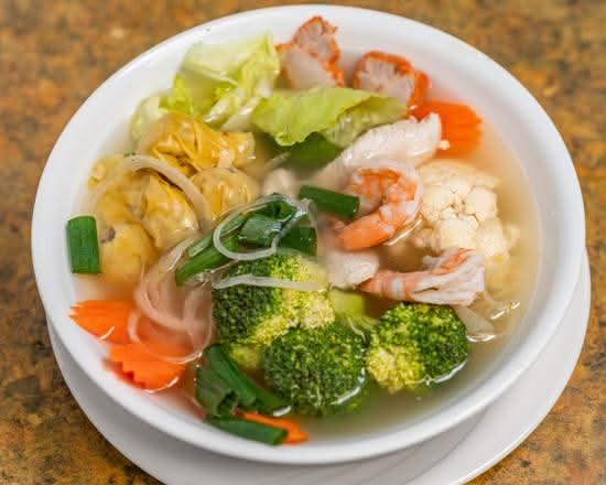 51. Wor Wonton (12 Pcs) with Vegetables, Pork, Chicken, and Shrimp