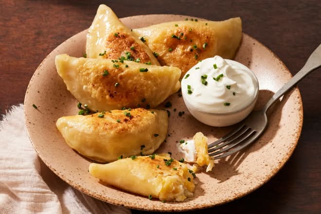 Perogies & Sour Cream
