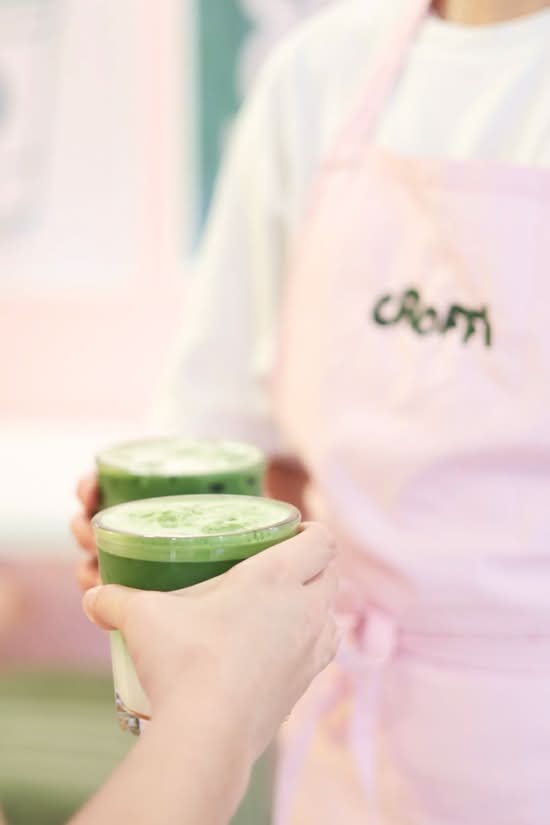 Matcha latte glacé