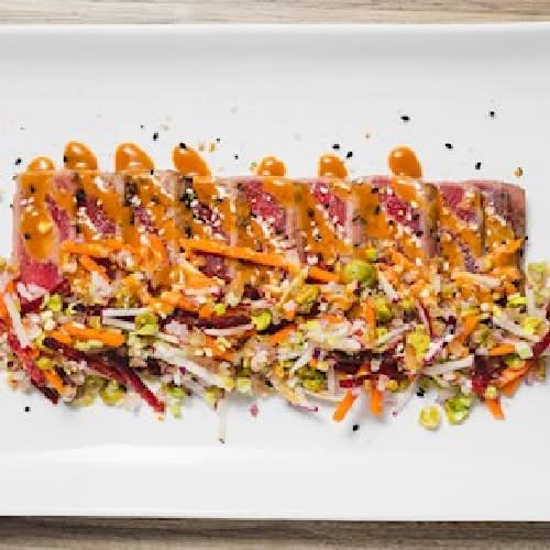 Tataki de thon Teriyaki / Teriyaki tuna tataki