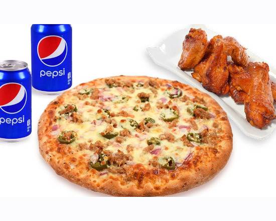 Pizza (Medium) & Wings Combo