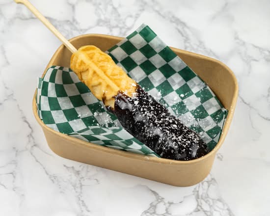 chocolate waffle corn dog