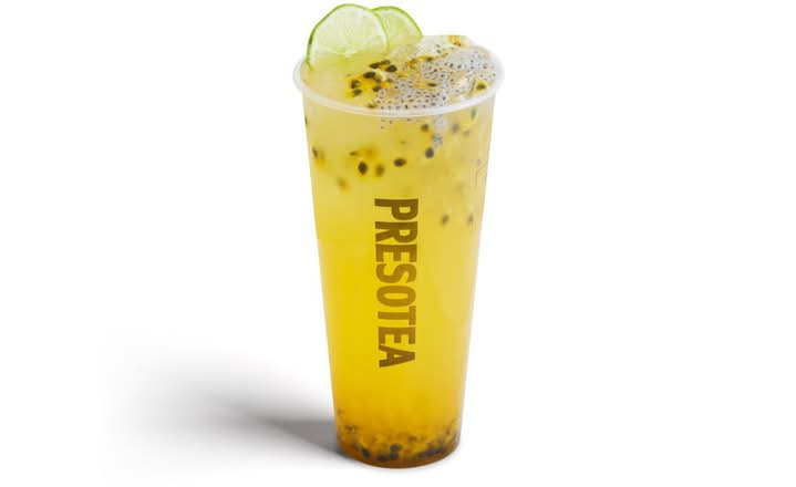 Boisson fruit de la passion et lime fraîche avec aloès et graines de basilic / Passion Fruit Lime Aloe Vera & Basil Seed