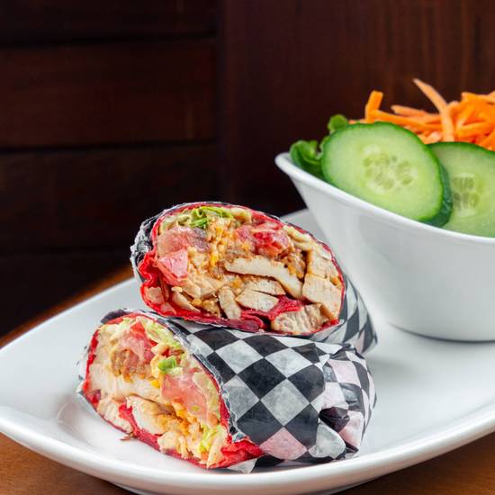 BBQ Whiskey River Chicken Wrap
