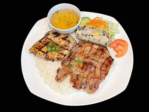 Grill Chicken & Pork Chop & Steam Egg
