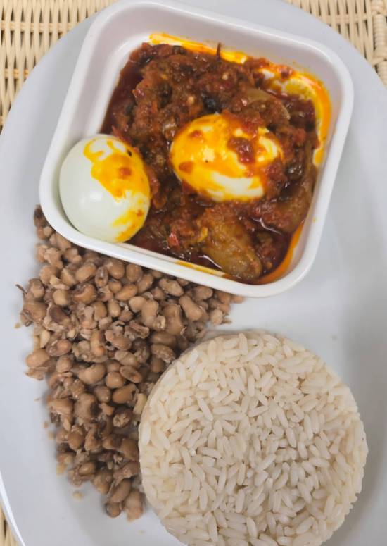 White Rice & Beans (Choice of Sauce)