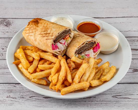 Beef Donair (Gyro) Sandwich (Fries Extra)