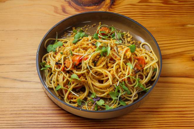 Spaghetti con Gamberi