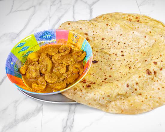 Curry Shrimp Roti (Large roti)
