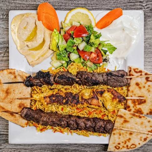 Mixed Kebab with Smoked Rice