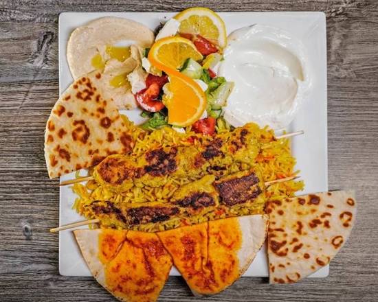 Grilled Souvlaki Chicken with Basmati Rice