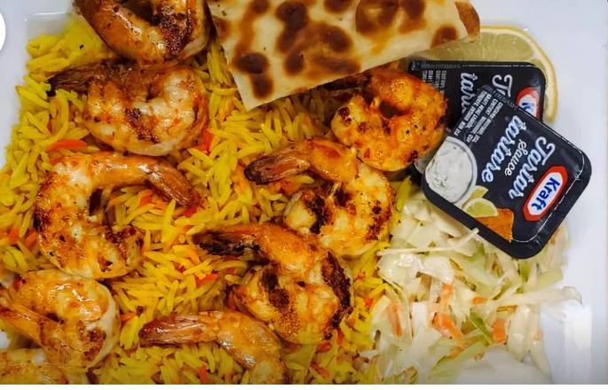 Grilled Shrimp with Smoked Rice