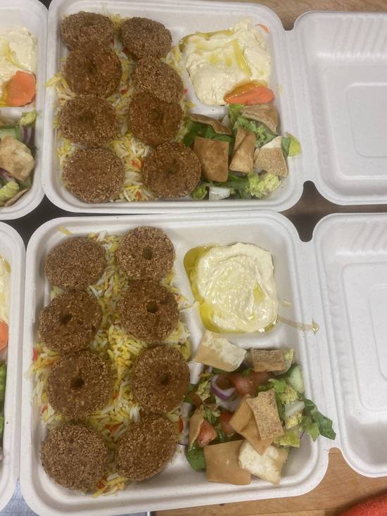 Falafel Plate with Smoked Rice