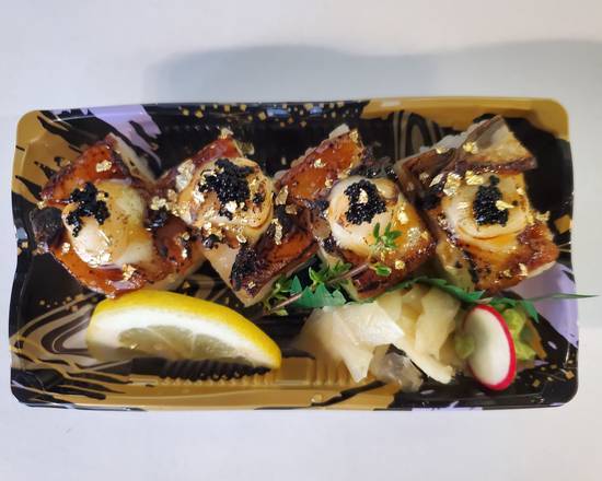 Torched Black Pearl Press Sushi 6 pc