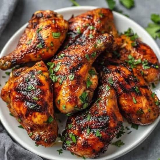 Quatre (4) pilons de poulet braisés