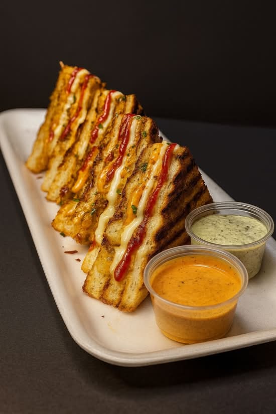 Tandoori Paneer Sandwich (Jumbo 3 layer)
