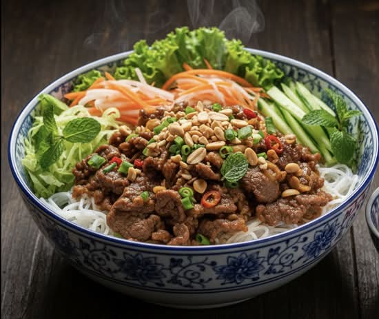 Bún Bò Xào Sả