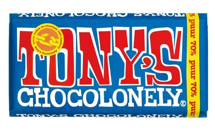 Tonys Chocolonely 70%25 Dark Chocolate Bar 180g