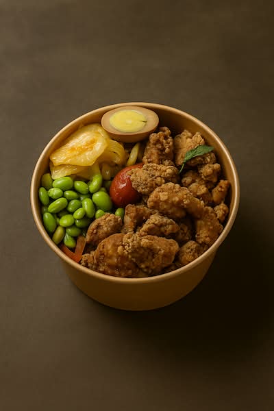 Egg Fried Rice w/ Deep Fried Pork Chop/chicken chop/salty Peppery chicken / 炸物蛋炒飯