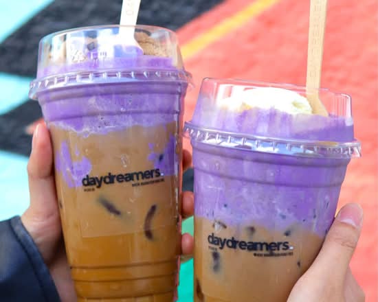 ube cream coffee + gelato