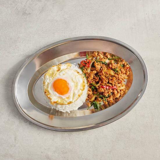 Basil Stir-Fried with Fried Egg