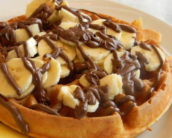 Waffle with Nutella banana