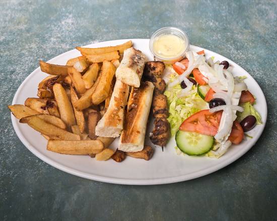 Assiette Souvlaki Combinée (2 pcs) (Baton)