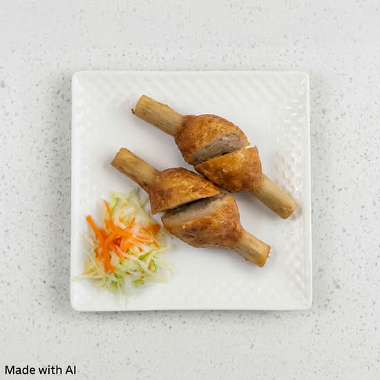 106. Grilled Sugar Cane Shrimp / Chạo Tôm