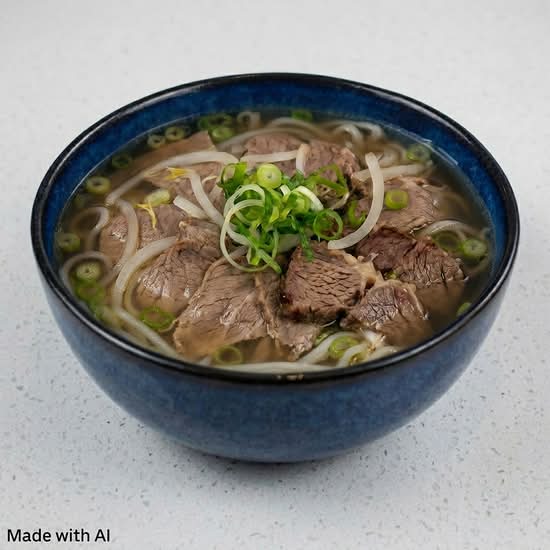 215. Well-done Flank & Brisket Rice Noodle Soup / Phở Nạm Gầu