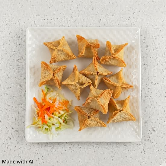 107. Fried Chicken, Shrimp Wontons (10 Pcs) / Hoành Thánh Tôm Gà